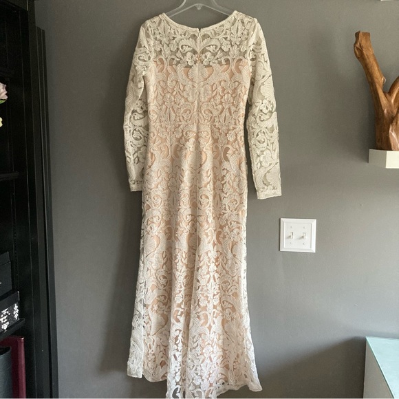 Tadashi Shoji Lace Overlay Gown - Picture 5 of 9